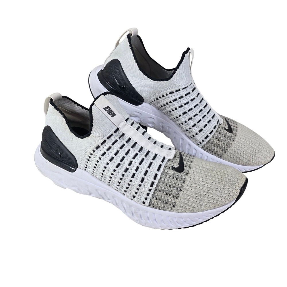 Nike Phantom Run Flyknit 3 Mens 11.5 Running Shoes White Black CJ0277 100